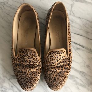Stubbs & Wootton Velvet Leopard Shoes
